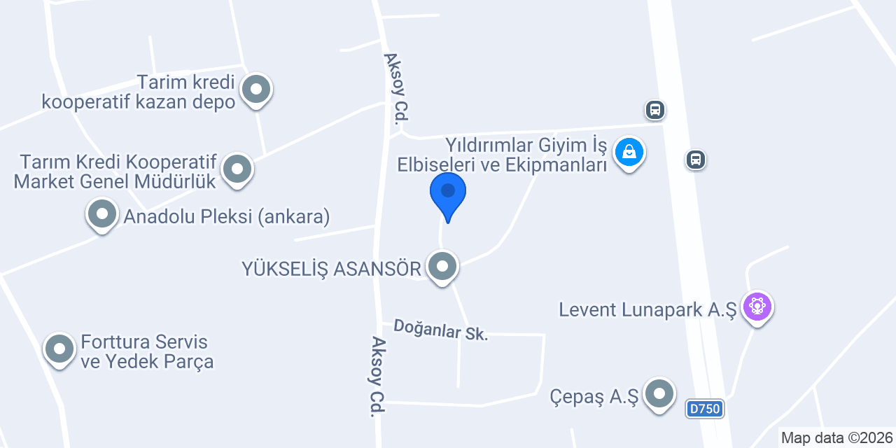 Yüksel İş Asansör konumu