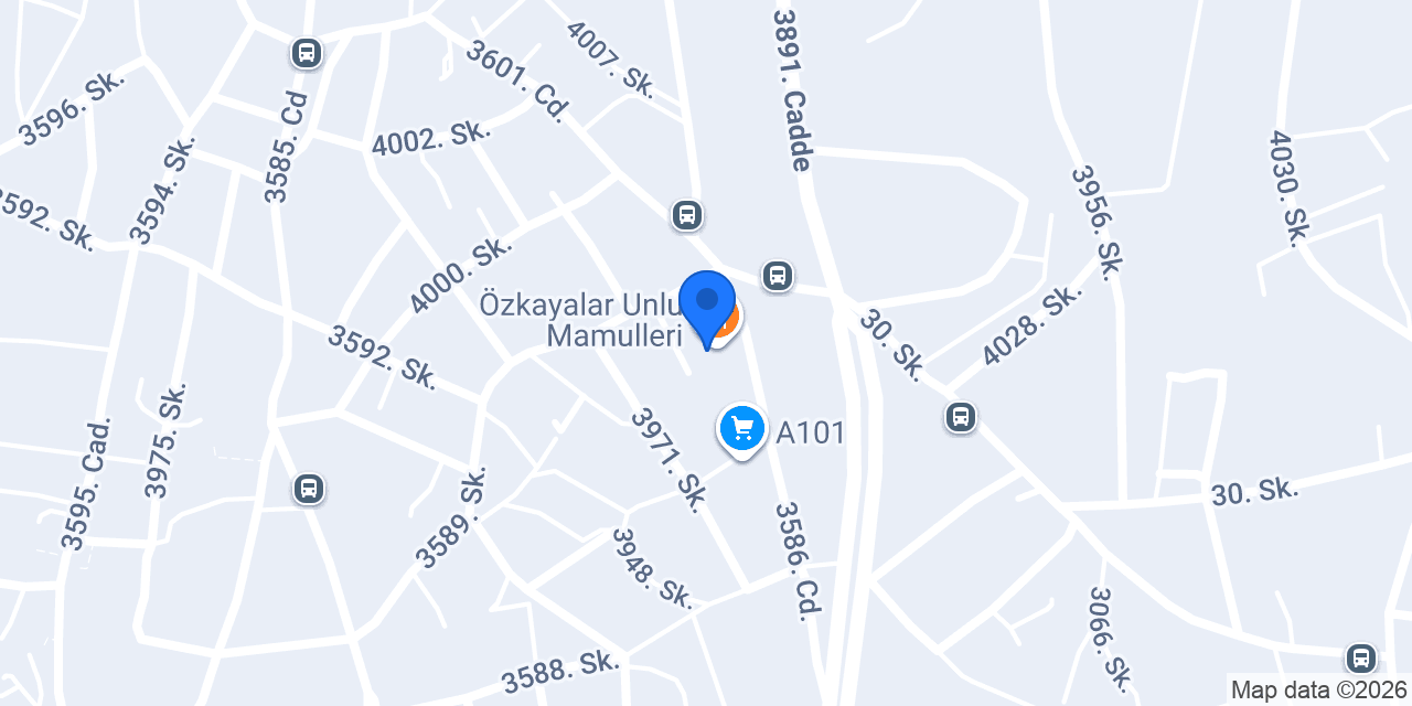 Özkayalar Unlu Mamulleri konumu