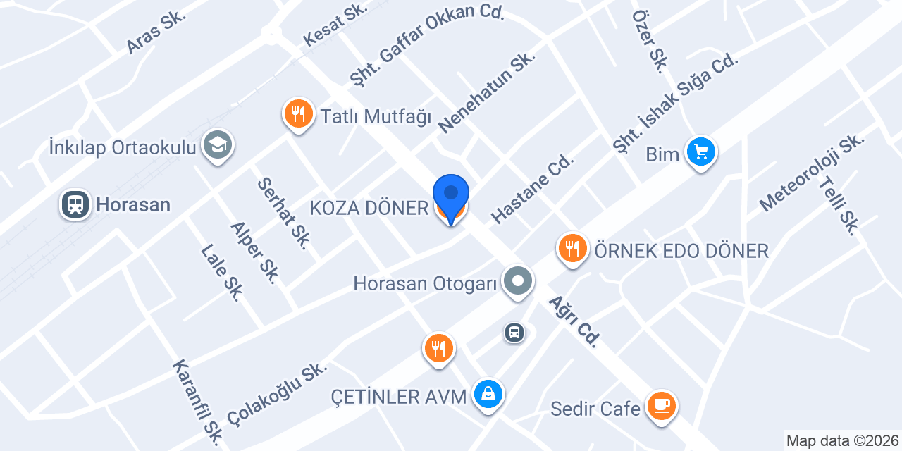 KOZA DÖNER konumu