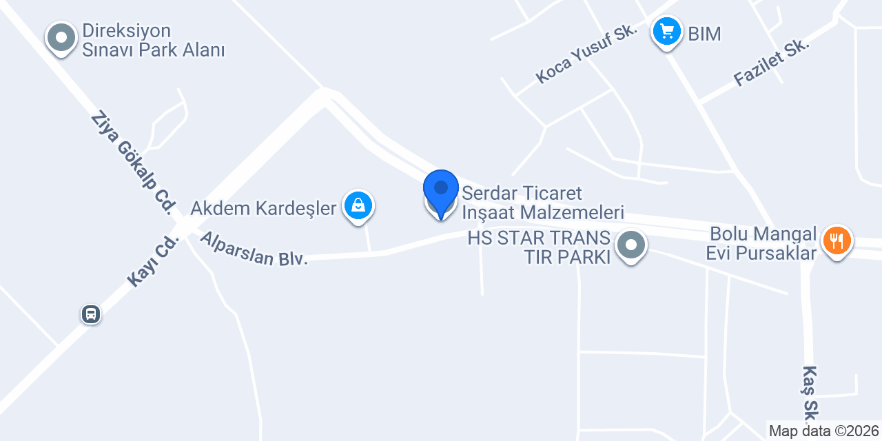 Serdar Ticaret Inşaat Malzemeleri konumu