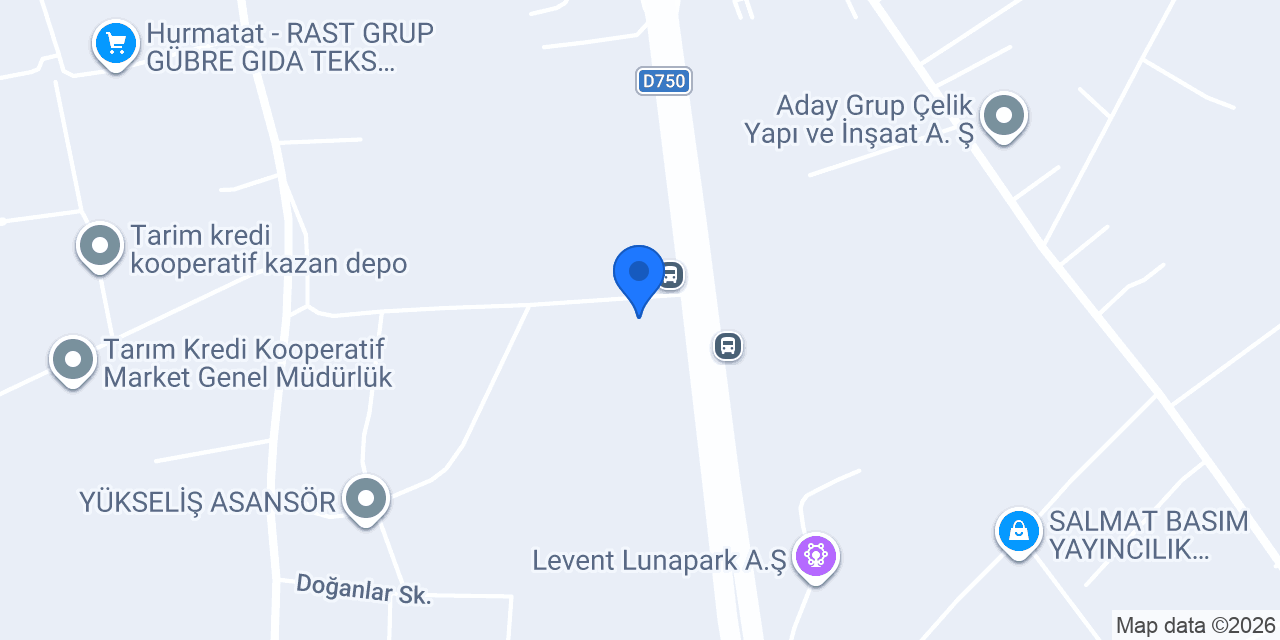 Türktav Asma Tavan konumu