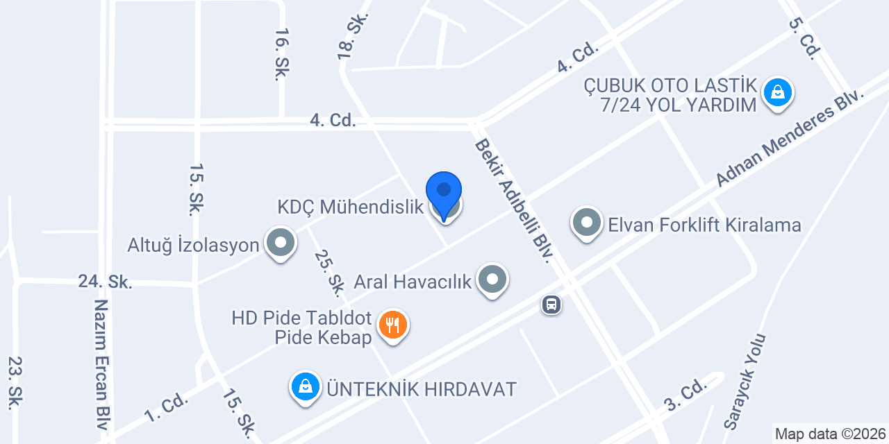 KDÇ Mühendislik konumu