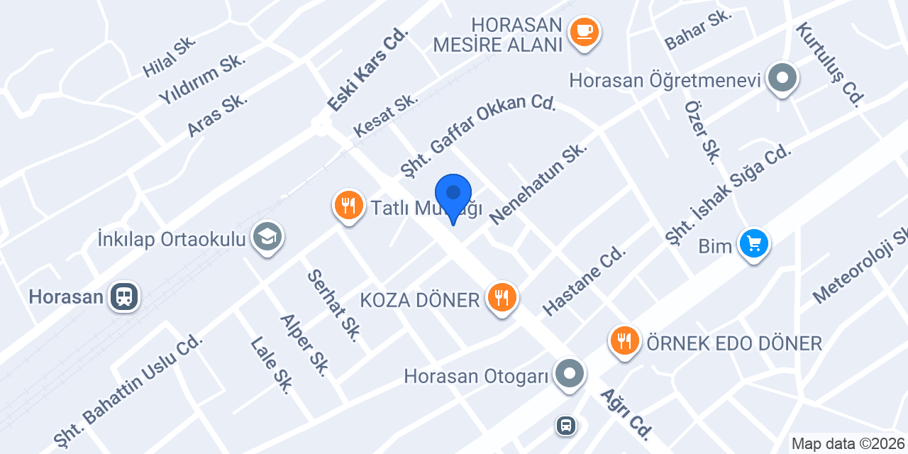 Halkbank Horasan Şubesi konumu