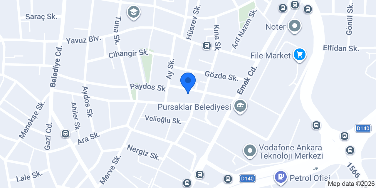 Pursaklar Vidanjör konumu