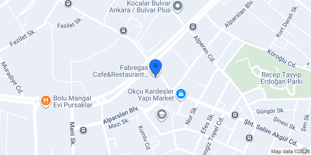 Fabregas Cafe&Restaurant Pursaklar konumu