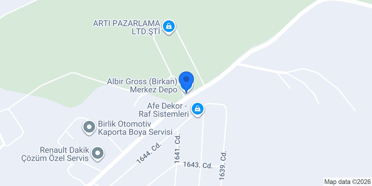 Albir Gross (Birkan) Merkez Depo konumu