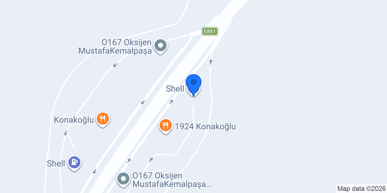 Shell Recharge Şarj İstasyonu konumu