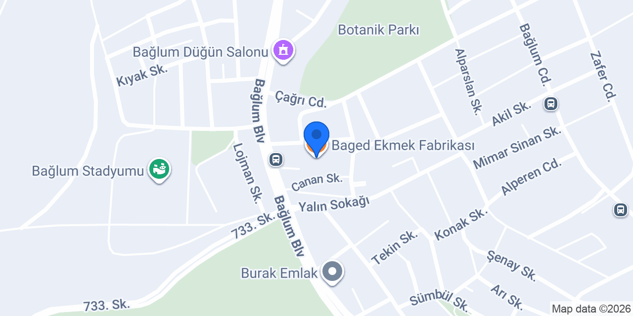 Baged Ekmek Fabrikası konumu