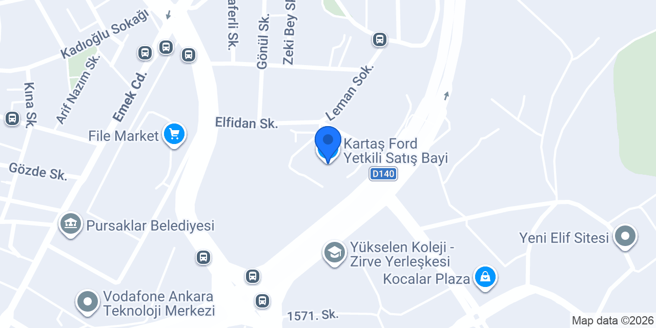 Kartaş Ford Yetkili Satış Bayi konumu