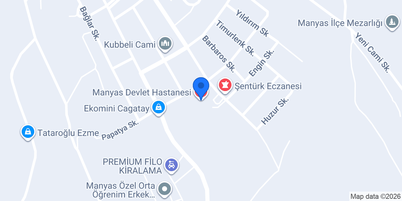 Manyas Devlet Hastanesi konumu