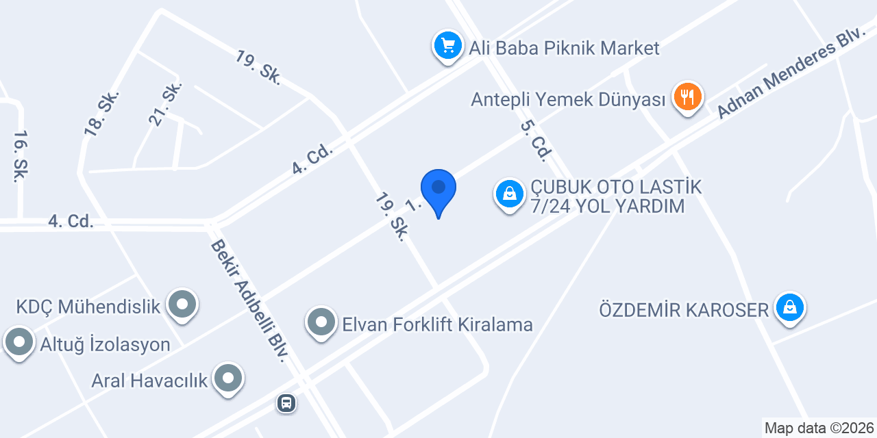 Acer İskele Kalıp konumu