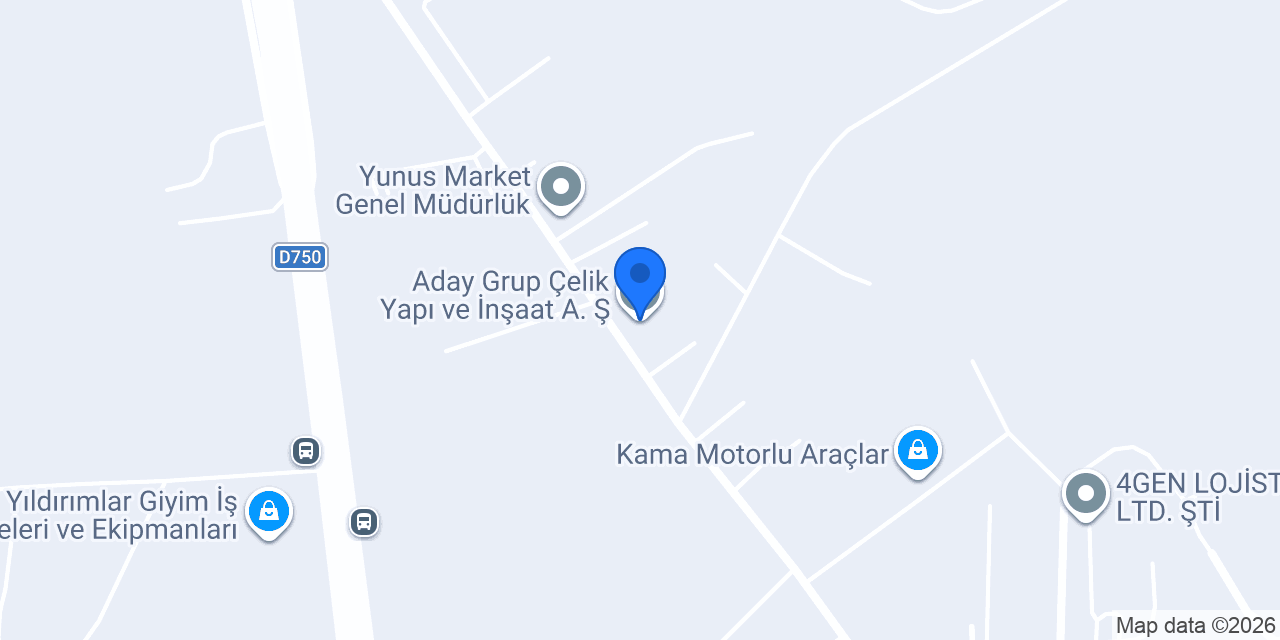 Aday Grup Çelik Yapı ve İnşaat A. Ş. konumu