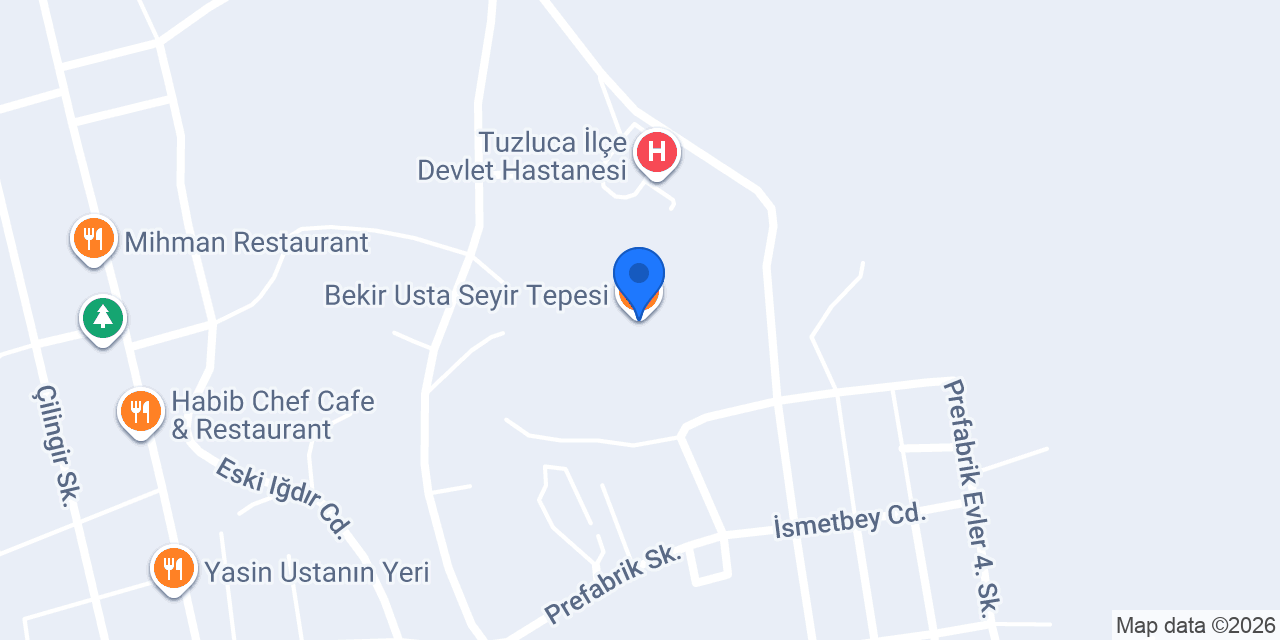 Bekir Usta Seyir Tepesi konumu