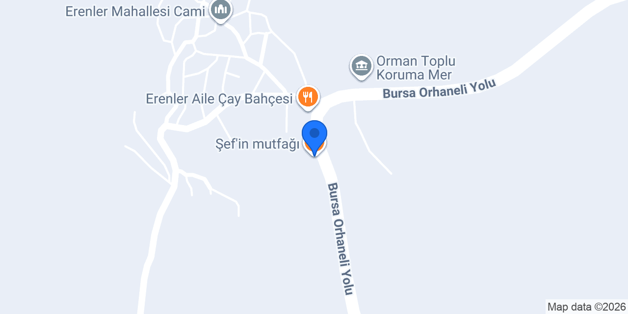 Şef'in mutfağı konumu