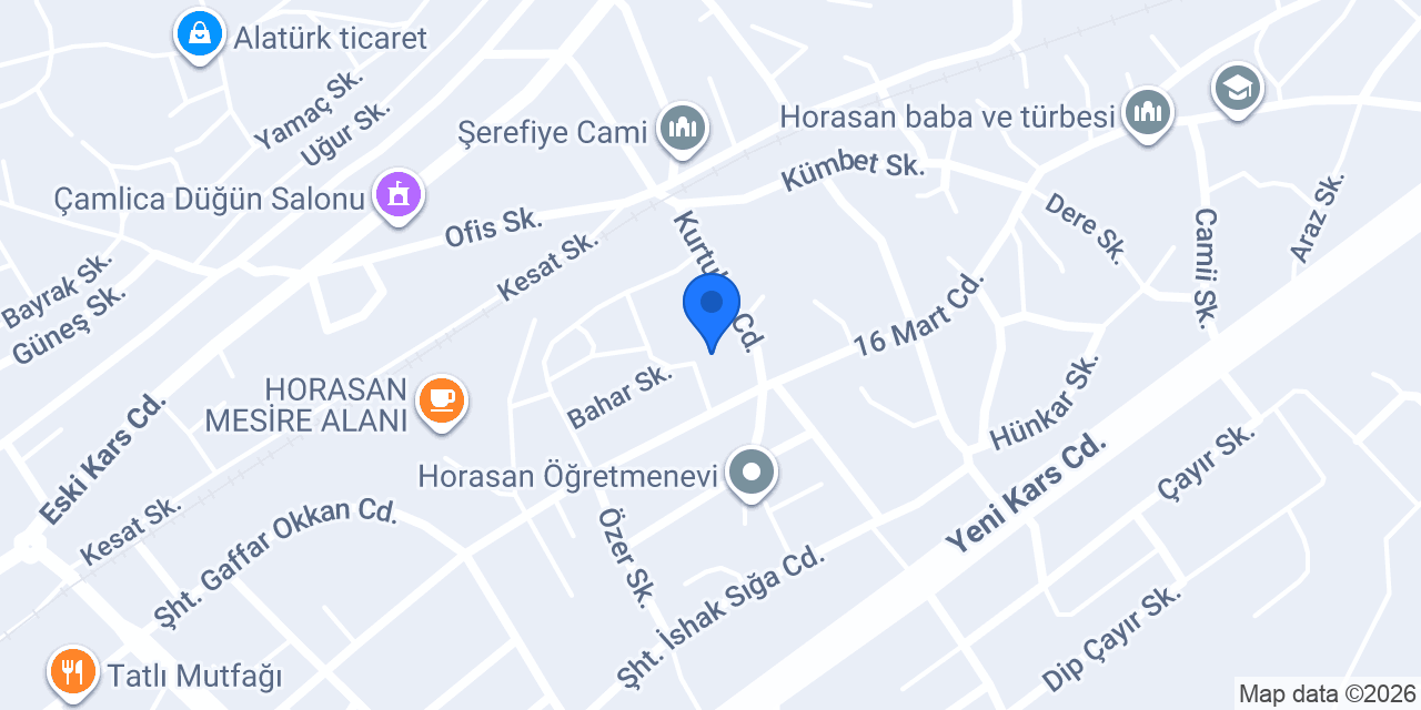 Horasan Çilingir konumu