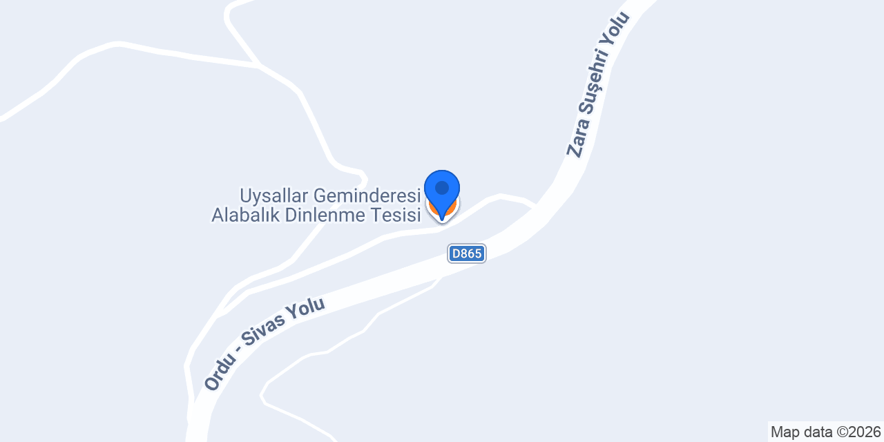 Uysallar Geminderesi Alabalık Dinlenme Tesisi konumu