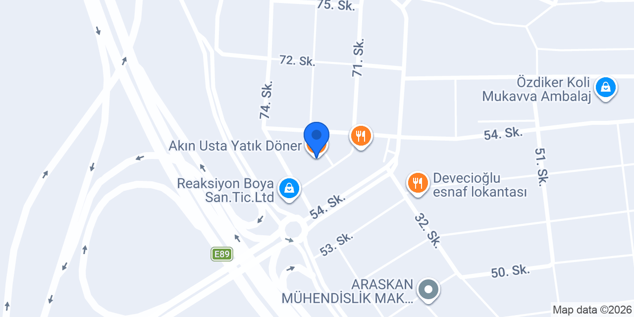 Akın Usta Yatık Döner konumu