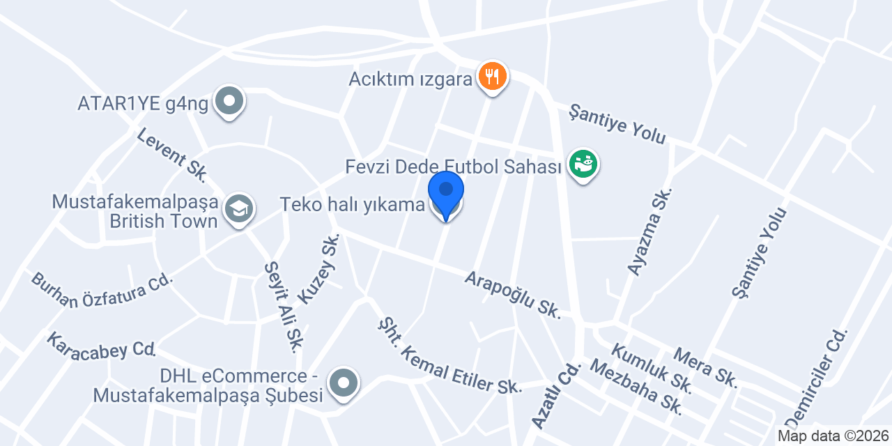 Teko halı yıkama konumu