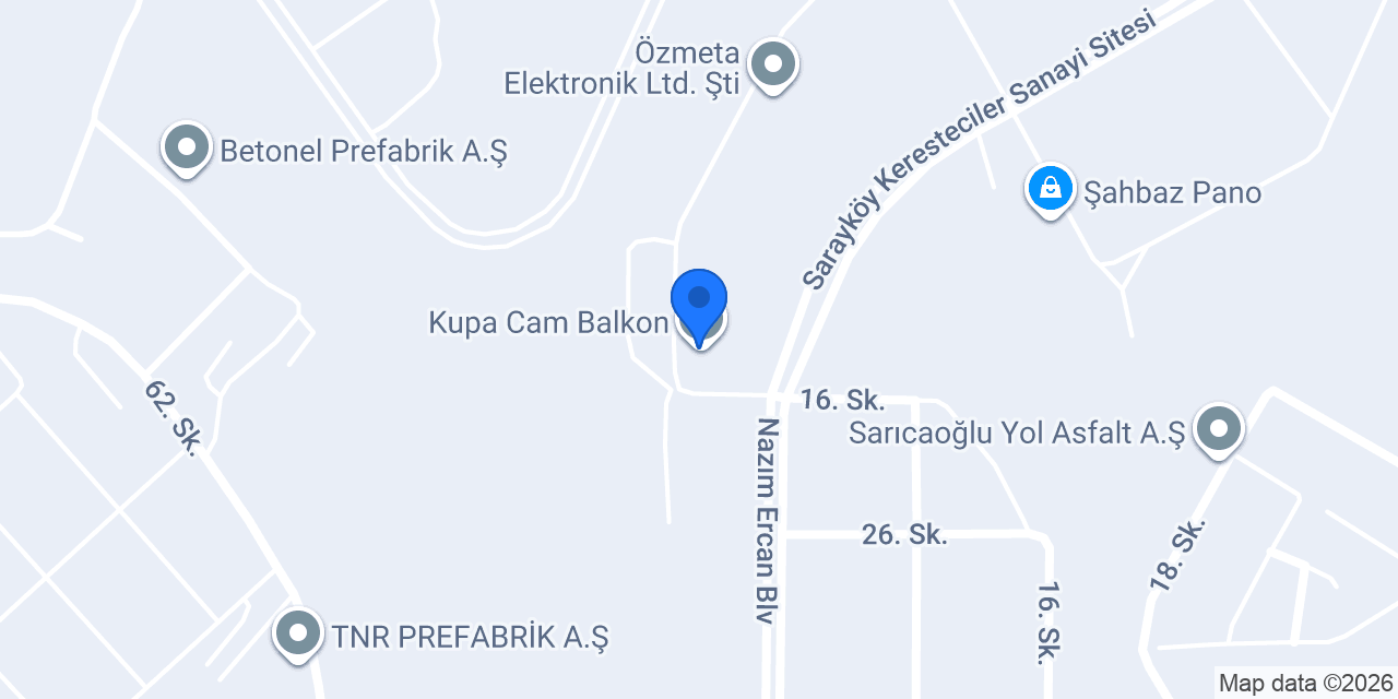 Kupa Cam Balkon konumu