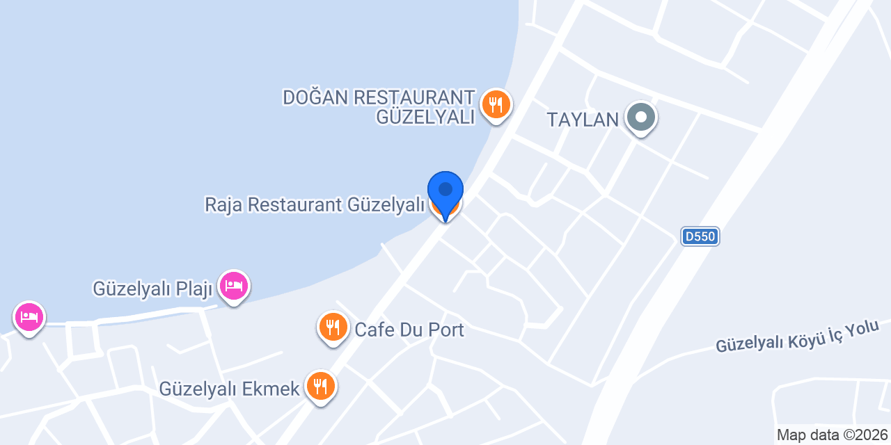 Raja Restaurant Güzelyalı konumu