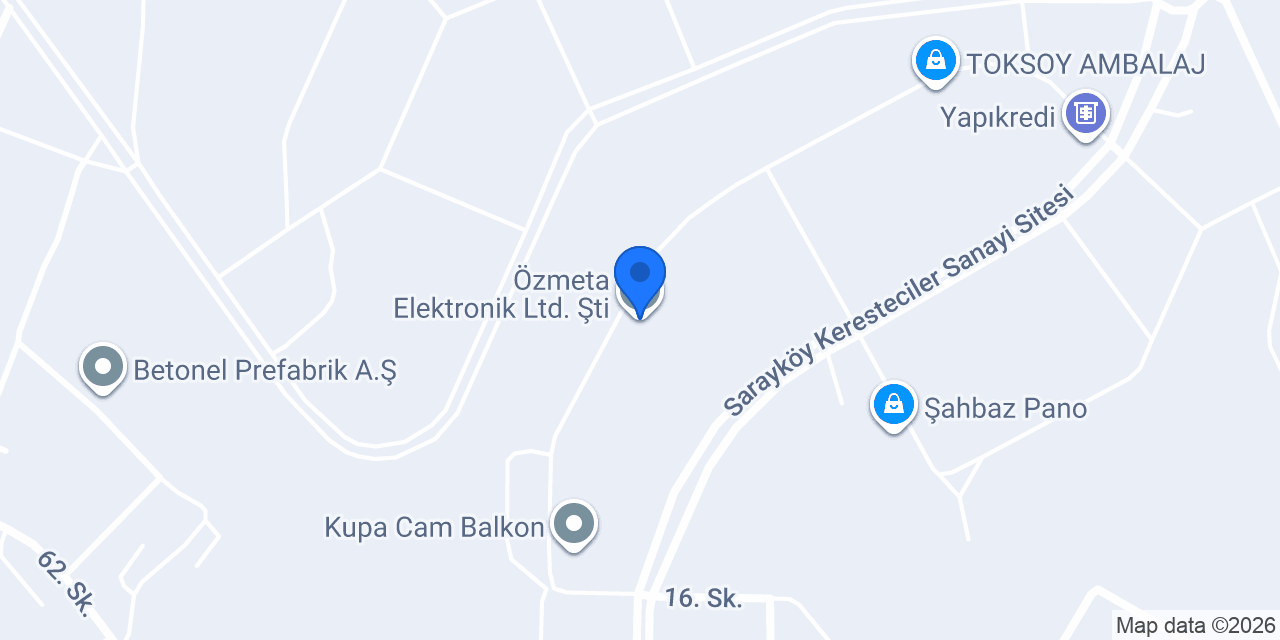 Özmeta Elektronik Ltd. Şti konumu