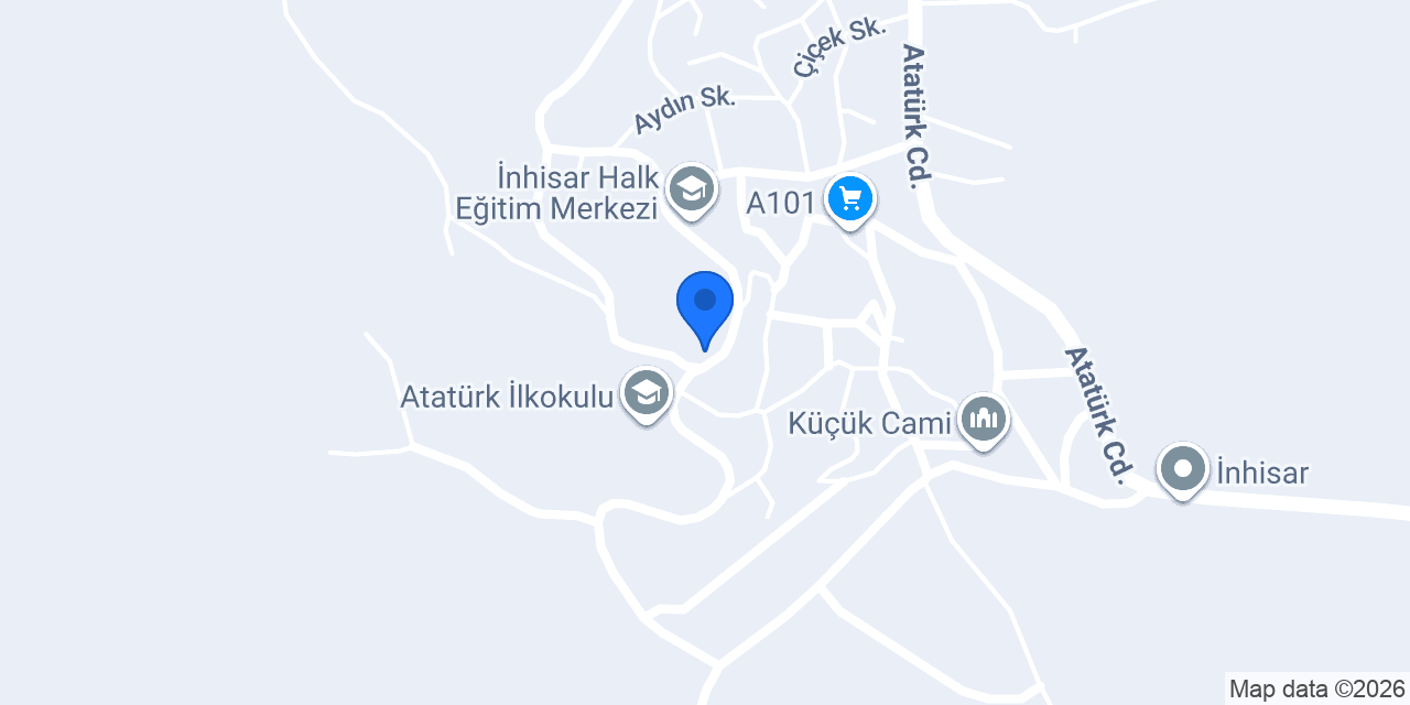 İNHİSAR ÖĞRETMENEVİ ve ASO MÜDÜRLÜĞÜ konumu