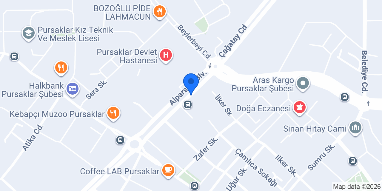 Işık Egzoz Servisi konumu
