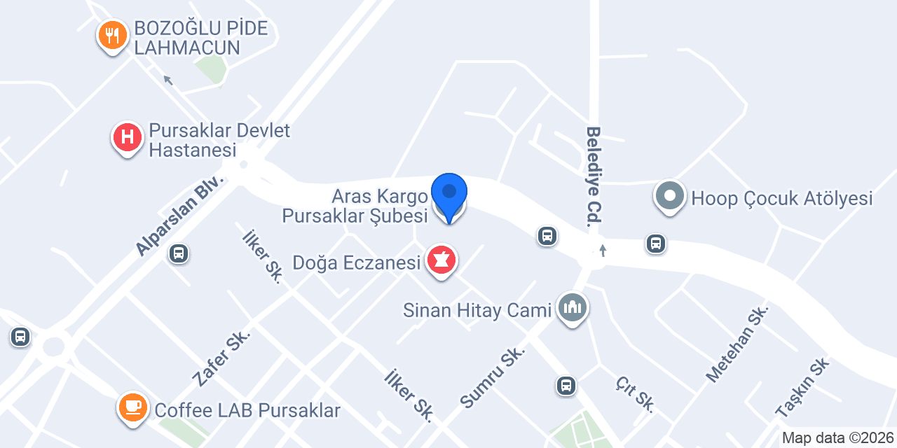 Aras Kargo Pursaklar Şubesi konumu
