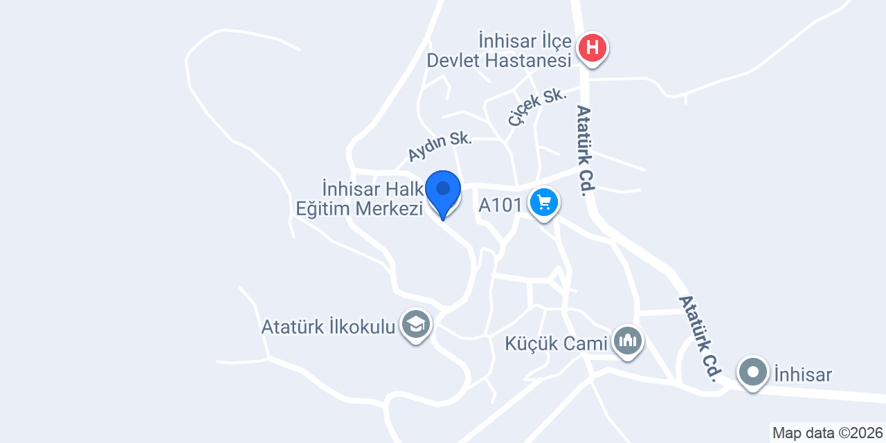 İnhisar Halk Eğitim Merkezi konumu