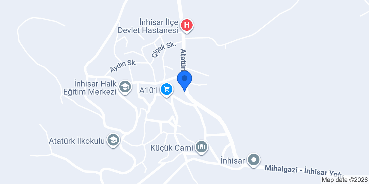 İnhisar Kaymakamlığı konumu