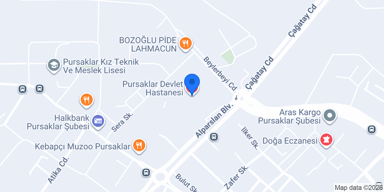 Pursaklar Devlet Hastanesi konumu