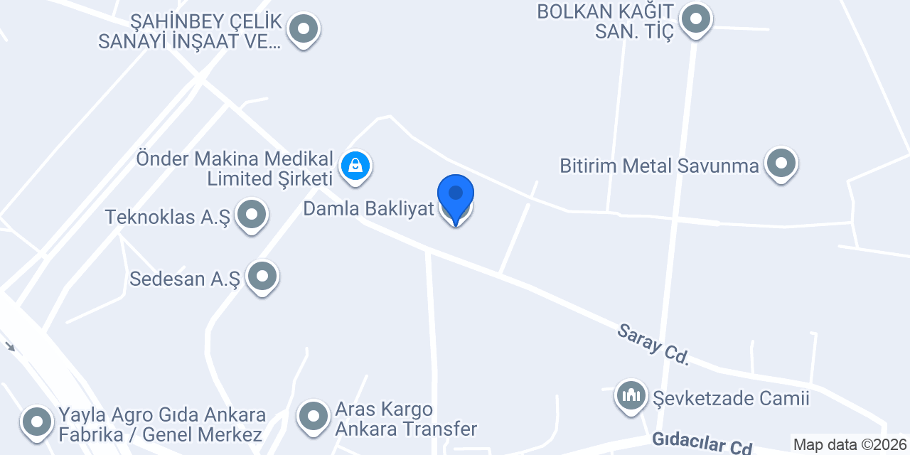 Damla Bakliyat konumu