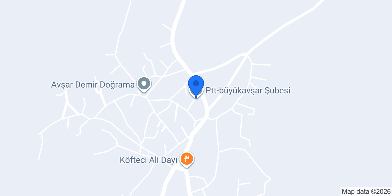 Ptt-büyükavşar Şubesi konumu