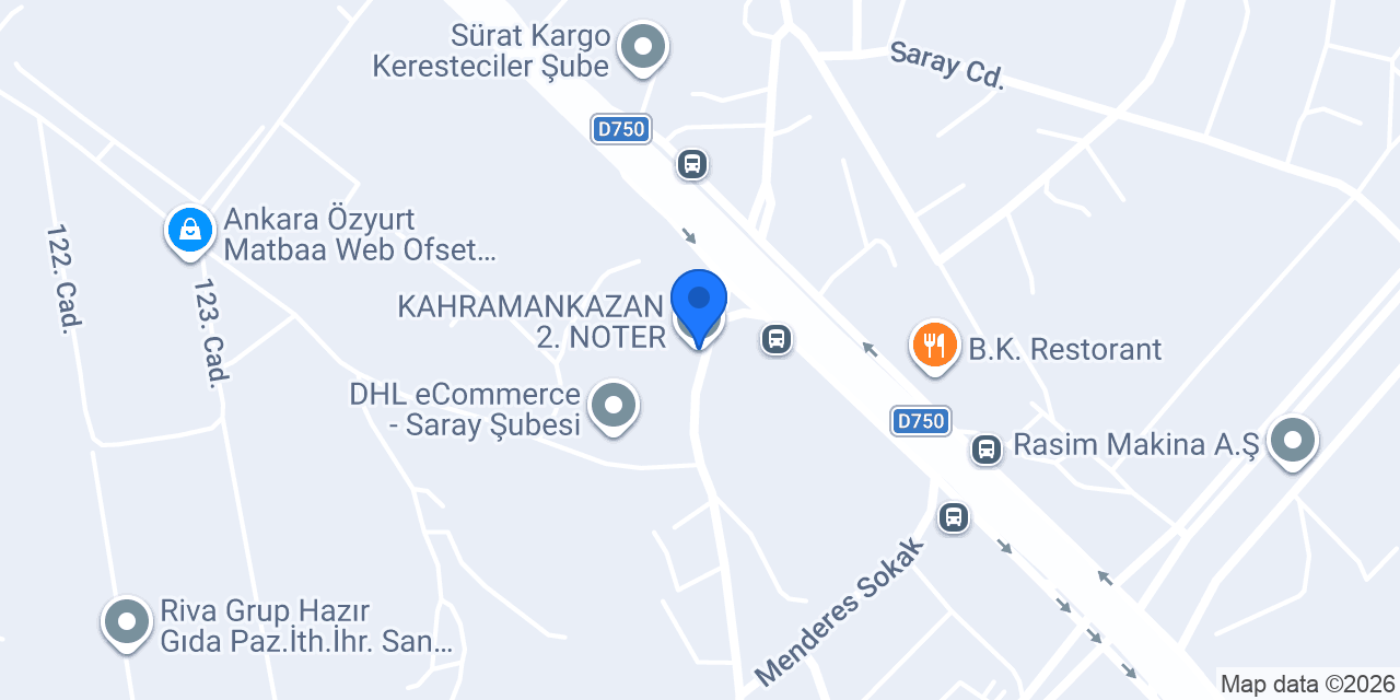 KAHRAMANKAZAN 2. NOTER konumu