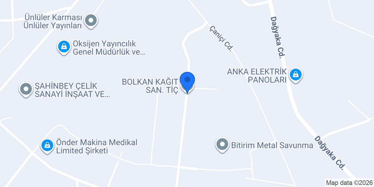 BOLKAN KAĞIT SAN. TİÇ. konumu