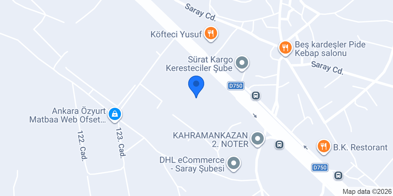 Sarışen Palet konumu