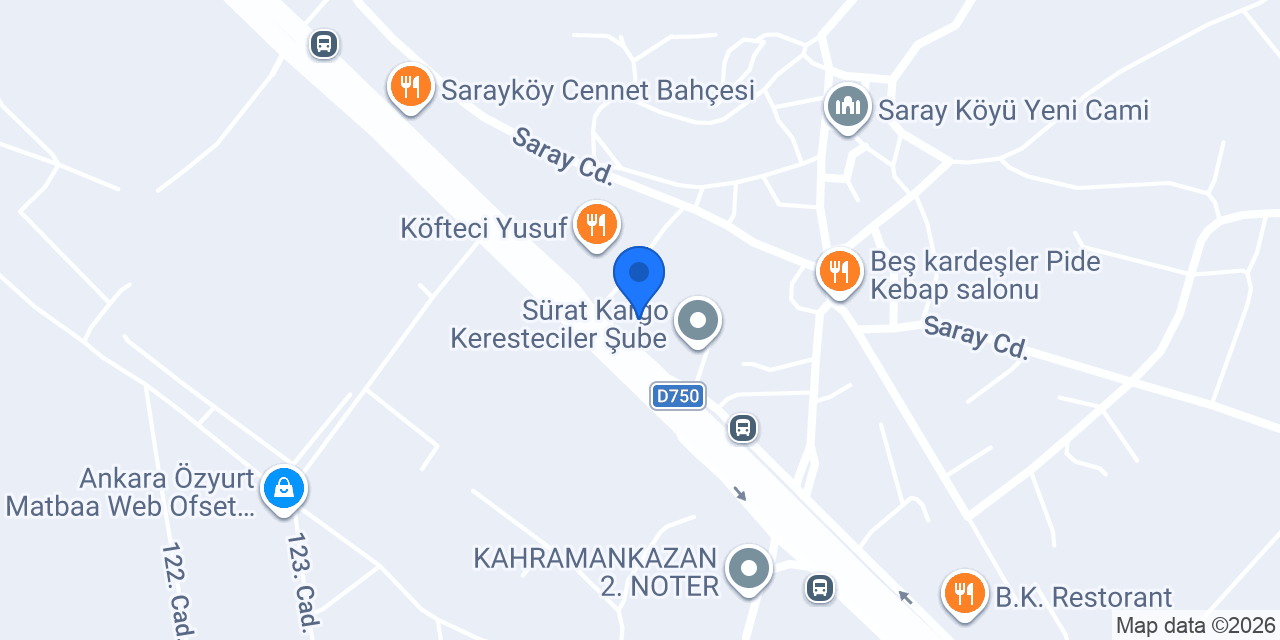 Kuveyt Türk Kahramankazan Şubesi konumu