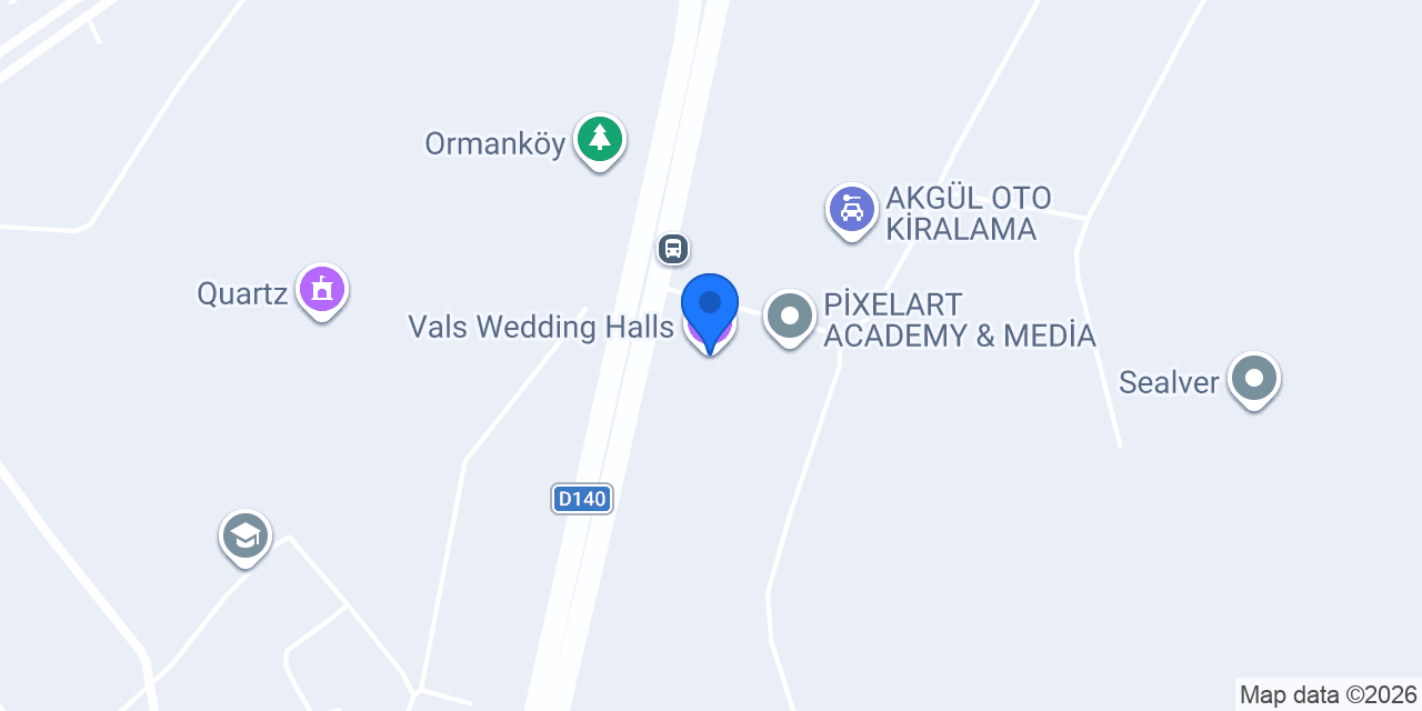 Vals Wedding Halls konumu
