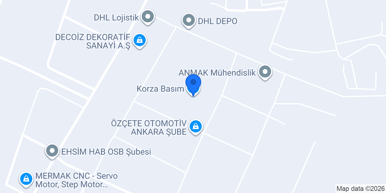 Korza Basım konumu