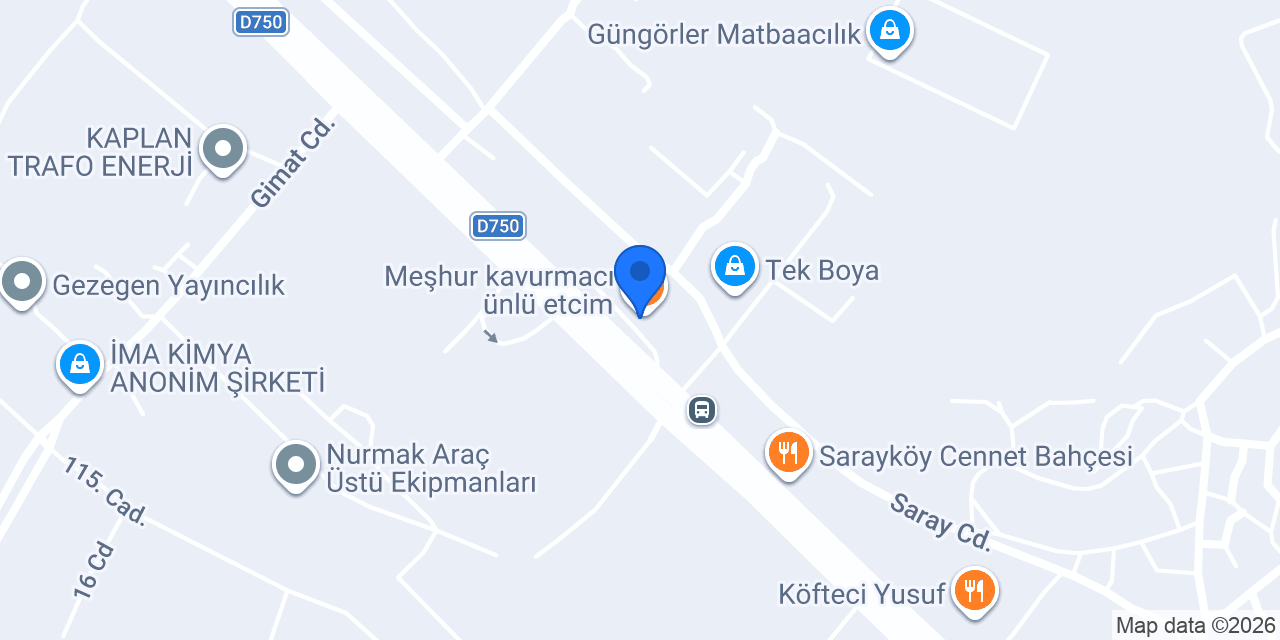 Meşhur kavurmacı ünlü etcim konumu