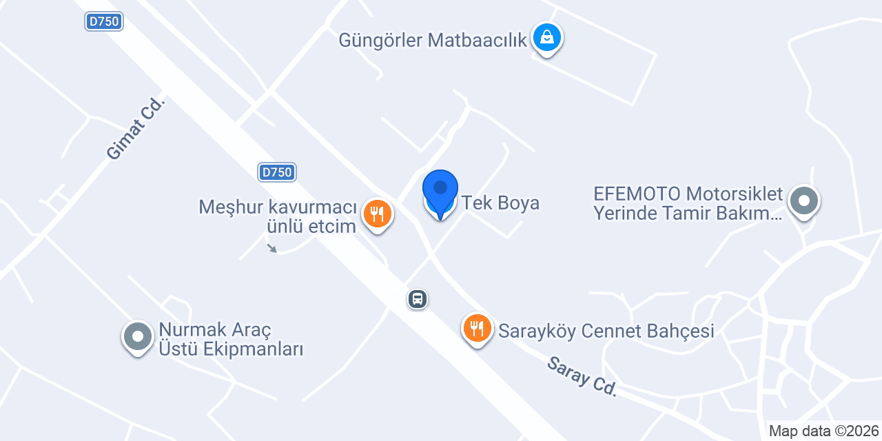 Tek Boya konumu