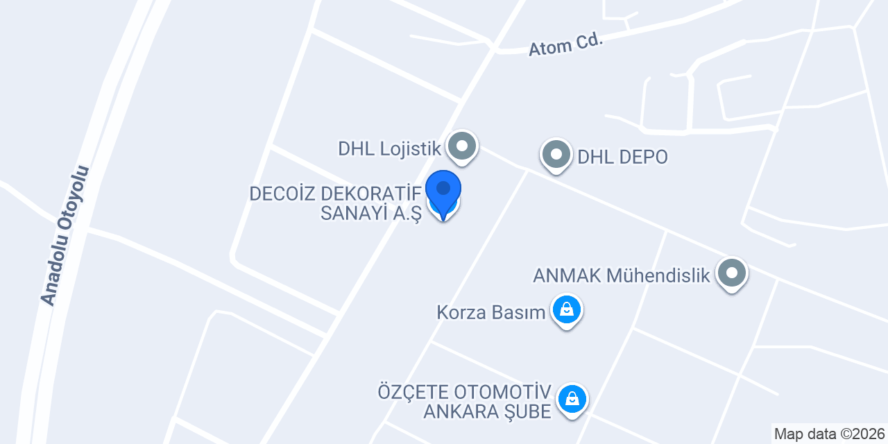 DECOİZ DEKORATİF SANAYİ A.Ş konumu