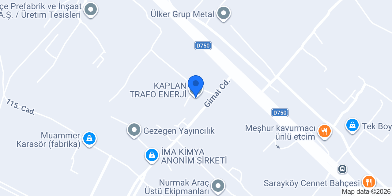 KAPLAN TRAFO ENERJİ konumu