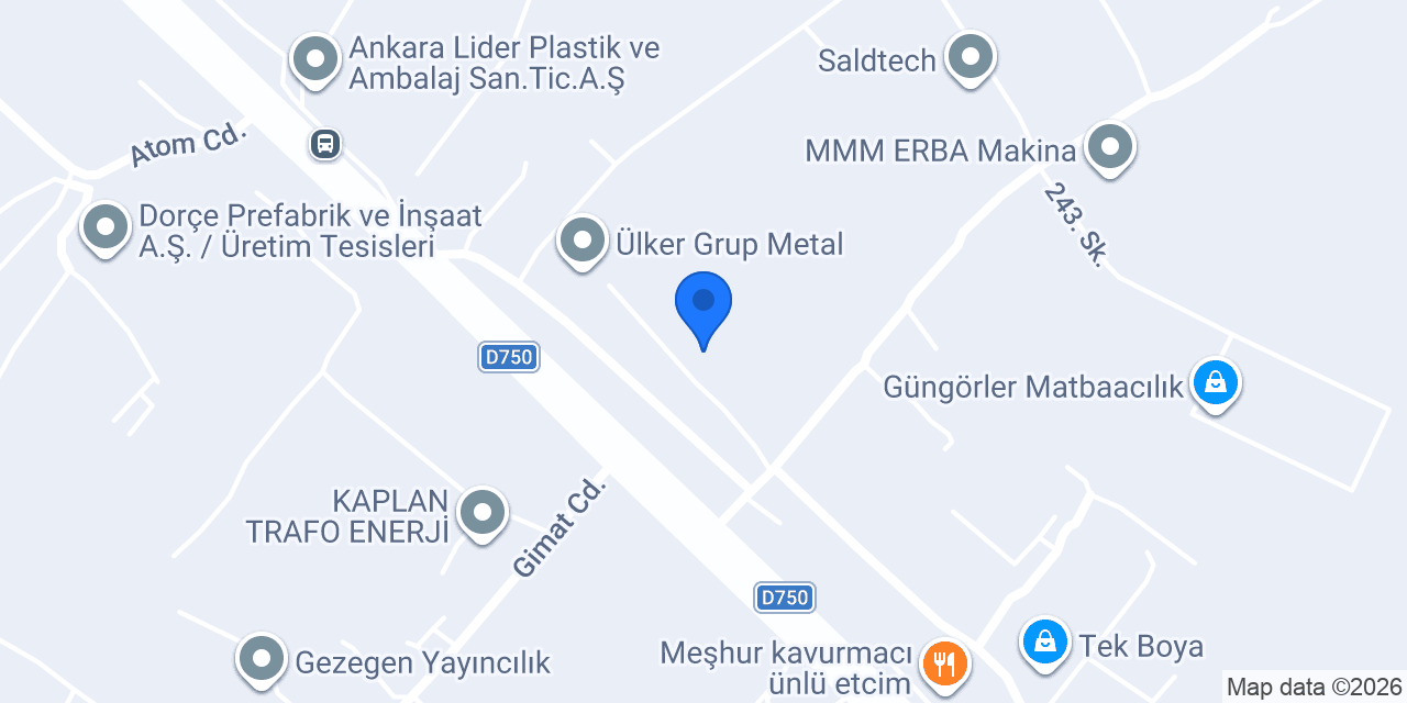 TASCO Makine / Taşkın Teknik Makine Otomotiv İnş. San. Tic.ve Ltd. Şti konumu