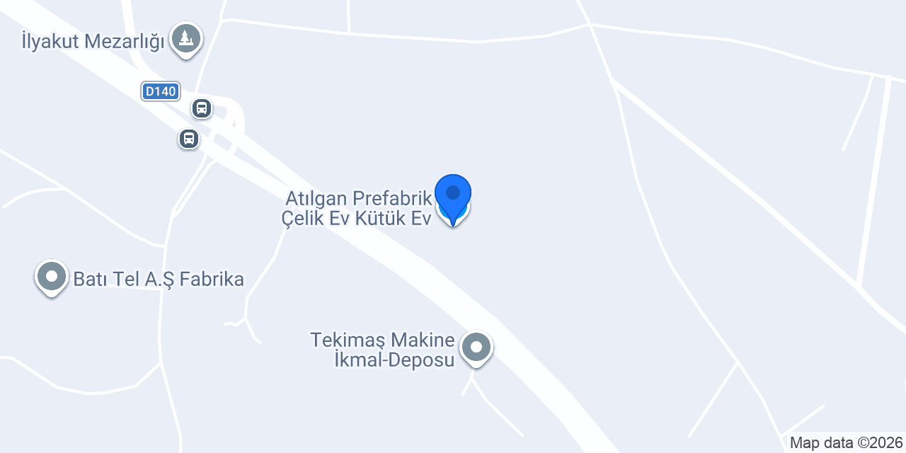 Atılgan Prefabrik Çelik Ev Kütük Ev konumu