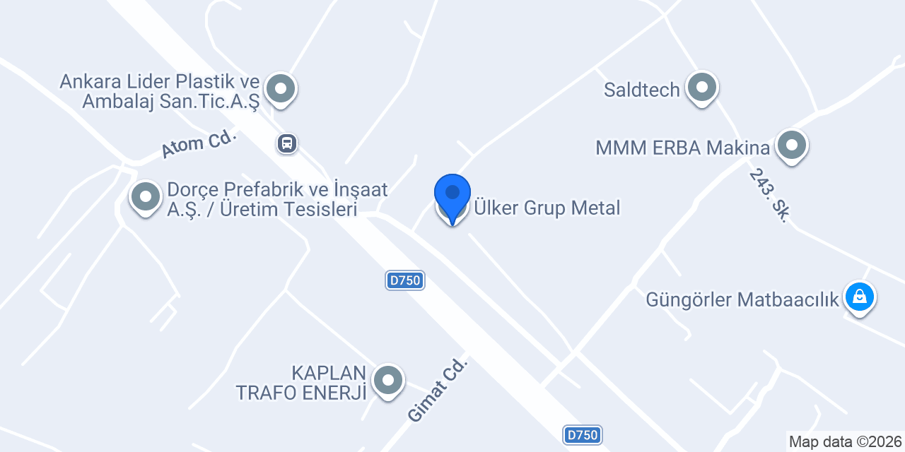 Ülker Grup Metal konumu