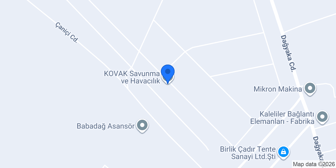 KOVAK Savunma ve Havacılık konumu