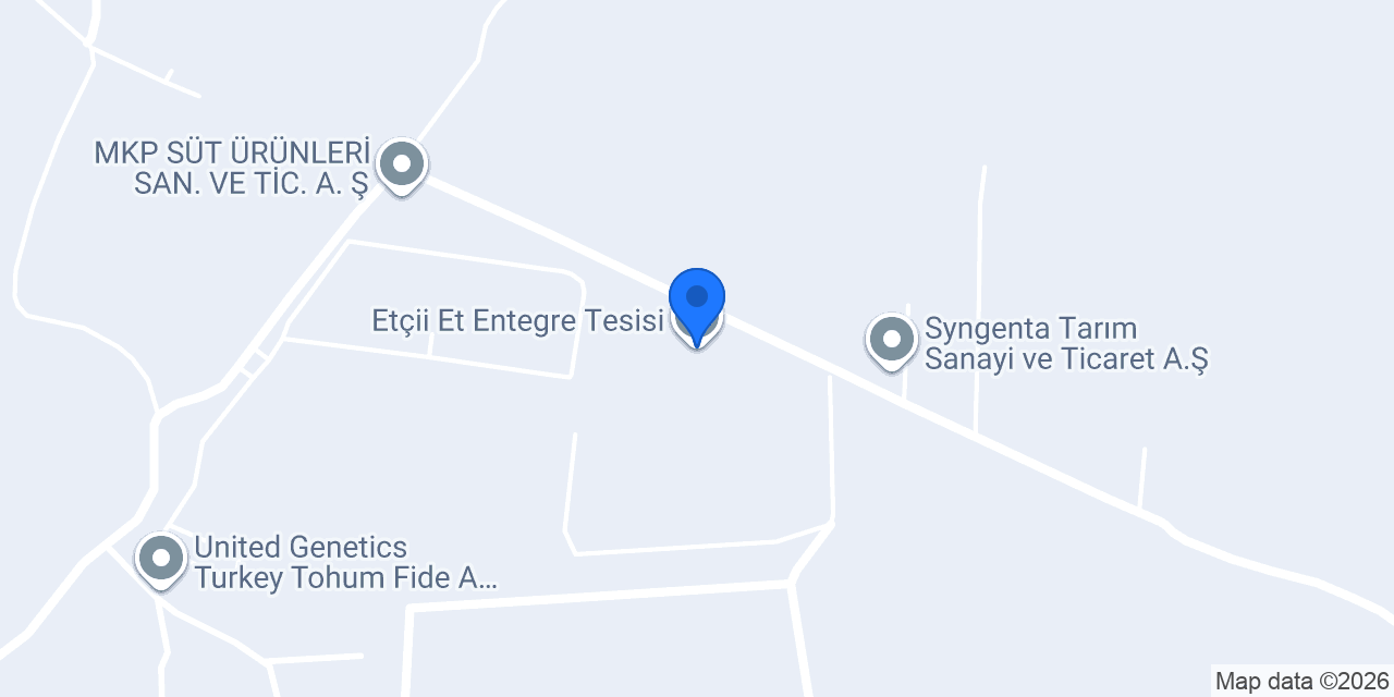 Etçii Et Entegre Tesisi konumu