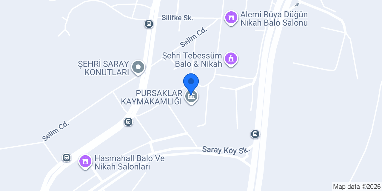PURSAKLAR NÜFUS MÜDÜRLÜĞÜ konumu