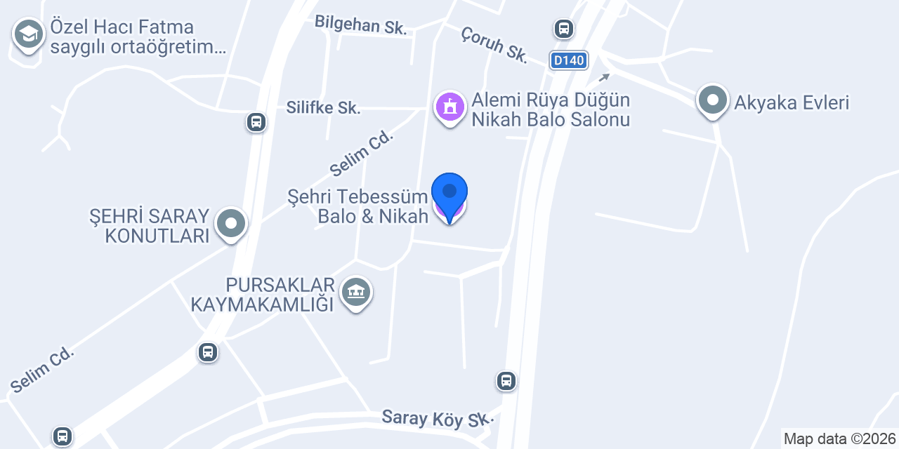 Şehri Tebessüm Balo & Nikah konumu